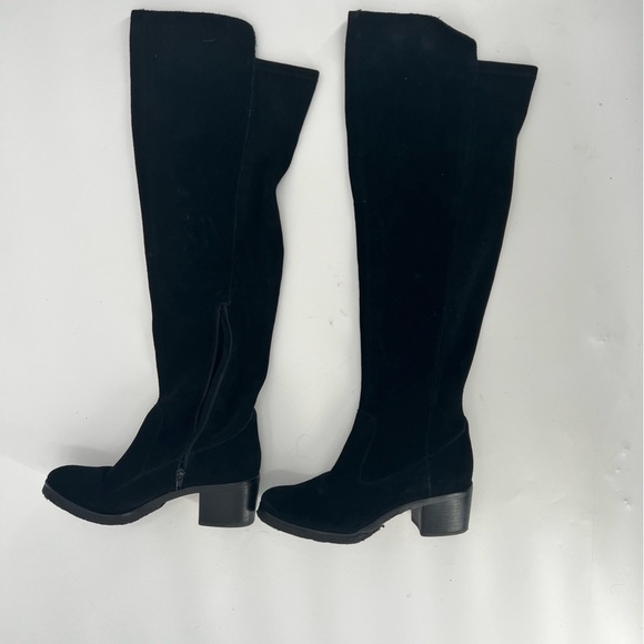 No brand black boots block heel size 8 thigh high - Picture 7 of 7